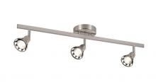  W-493 BN - Renew Collection Metal 3-Light, 3-Shade, Adjustable Height Track Lighting